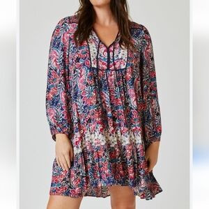 NEW Anthropology Spliced Tunic Dress Size Small